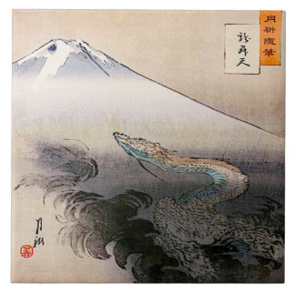 Drache, der bis zum Himmel steigt Fliese