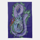 Drache der Blauen Ewigkeit Geschirrtuch (Vertikal)