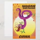 Drache der China Wuhan Hubei Briefpapier (Vorne/Hinten)