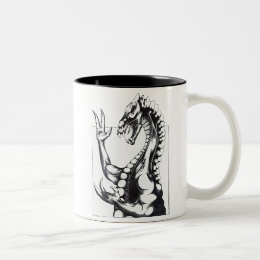 Drache der Dunkelheit Zweifarbige Tasse (Rechts)