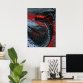 Drache der Dunklen Flamme Poster (Heimbüro)