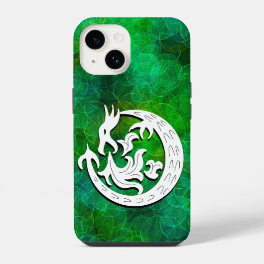 Drache, der Feuer speit iPhone Hülle (Rückseite)