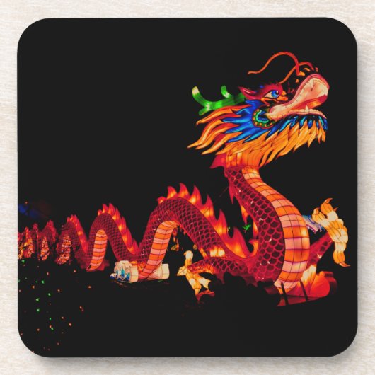 Drache der glühenden Chinesischen Parade Getränkeuntersetzer (Vorderseite)