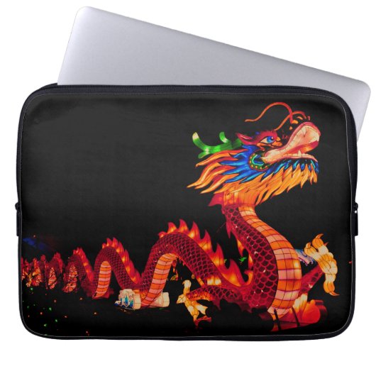 Drache der glühenden Chinesischen Parade Laptopschutzhülle (Vorderseite)