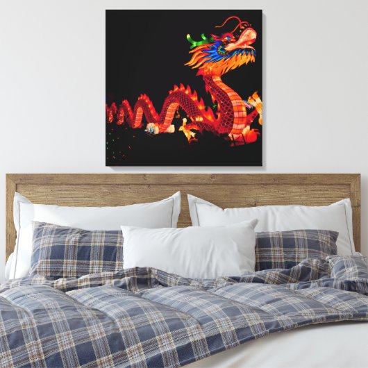 Drache der glühenden Chinesischen Parade Leinwanddruck (Insitu (Schlafzimmer))
