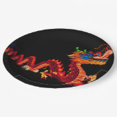 Drache der glühenden Chinesischen Parade Pappteller (Schrägansicht)
