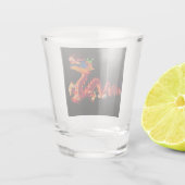 Drache der glühenden Chinesischen Parade Schnapsglas (Rückseite)