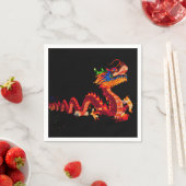 Drache der glühenden Chinesischen Parade Serviette (Beispiel)