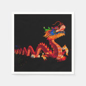Drache der glühenden Chinesischen Parade Serviette (Vorderseite)
