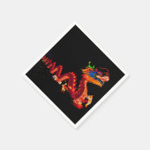 Drache der glühenden Chinesischen Parade Serviette (Ecke)