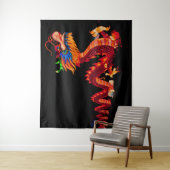 Drache der glühenden Chinesischen Parade Wandteppich (Beispiel)