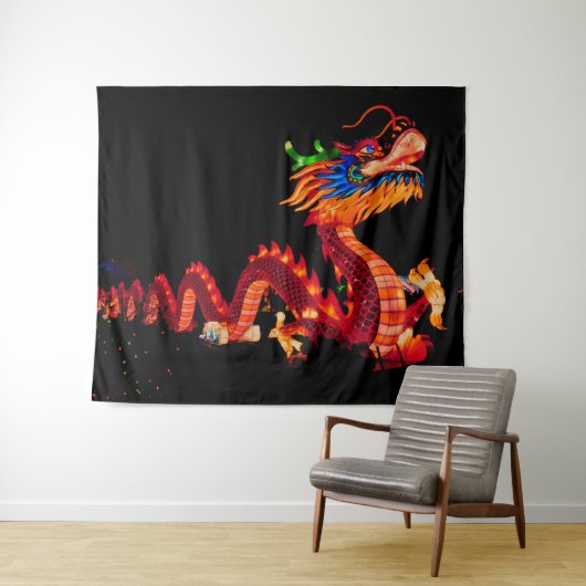 Drache der glühenden Chinesischen Parade Wandteppich (Beispiel (Horizontal))