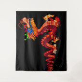 Drache der glühenden Chinesischen Parade Wandteppich (Vorderseite)