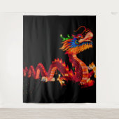 Drache der glühenden Chinesischen Parade Wandteppich (Vorderseite)