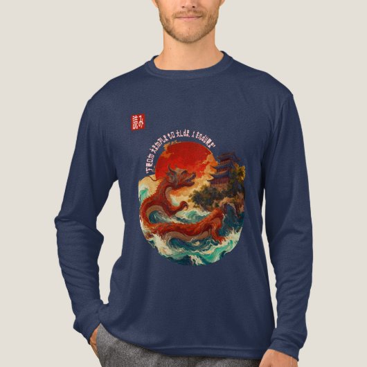 Drache der Krimson Sun Tri-Blend Shirt (Vorderseite)