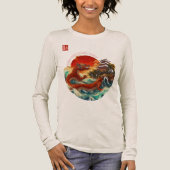 Drache der Krimson Sun Tri-Blend Shirt (Vorderseite)