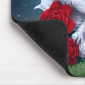 Drache der Liebe White Valentine Mousepad (Ecke)