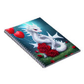 Drache der Liebe White Valentine Notizblock (Rechte Seite)