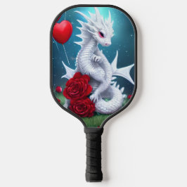 Drache der Liebe White Valentine Pickleball Schläger
