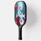 Drache der Liebe White Valentine Pickleball Schläger (Links)