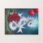 Drache der Liebe White Valentine Puzzle (Horizontal)