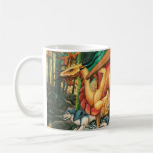 Drache, der Morrow mit Wölfen durch Carla läuft Kaffeetasse
