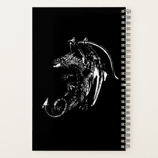 Drache der Nacht Notizblock (Rückseite)