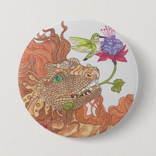 Drache der Naturschätze Button (Vorderseite)