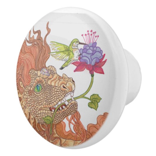 Drache der Naturschätze Keramikknauf (Rechts)