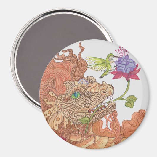 Drache der Naturschätze Magnet (Vorderseite/Rückseite)