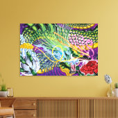 Drache der Rose Stretched Leinwand Art Prints (Insitu (Wohnzimmer))