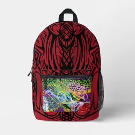 Drache der Rose w/ Roter Stamm Bedruckter Rucksack