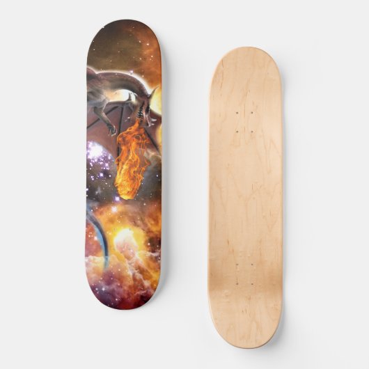 Drache der Sternengalaxie Skateboard (Vorderseite)