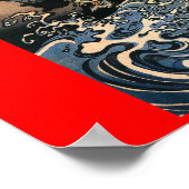 Drache, der über das Wasser fliegt. 1800 (Japan) Poster (Ecke)