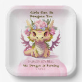 Drache der zwei Jahre alten Girl Pappteller (Vorderseite)