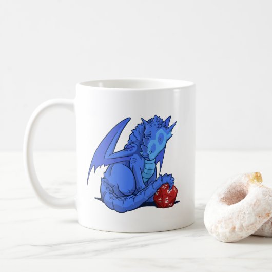 Drache des Blau-D20 Kaffeetasse (Mit Donut)