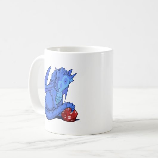 Drache des Blau-D20 Kaffeetasse (Vorderseite Links)