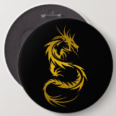 Drache des Goldes Button (Vorne & Hinten)