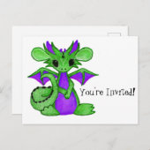 Drache des Kindes Einladungspostkarte (Vorne/Hinten)