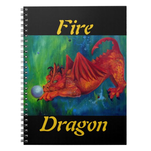 Drache des roten Feuers Notizblock (Vorderseite)