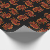 Drache des Untoten Geschenkpapier (Ecke)