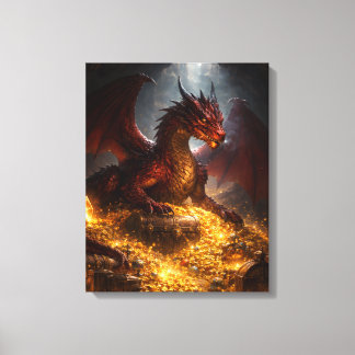 Drache des versteckten Schatzes Leinwanddruck