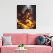 Drache des versteckten Schatzes Leinwanddruck (Insitu (Wohnzimmer))