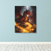 Drache des versteckten Schatzes Leinwanddruck (Insitu (Holzboden))