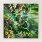 Drache des verzauberten Gartens Puzzle (Horizontal)