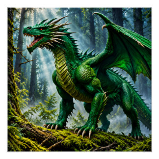 Drache des Waldlandes Poster