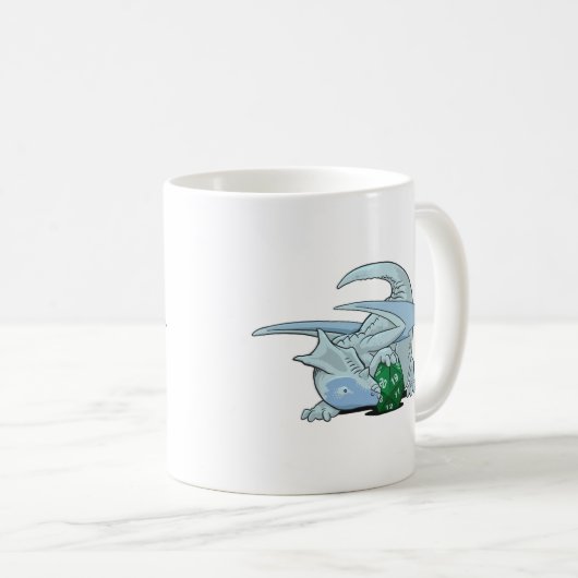 Drache des Weiß-D20 Kaffeetasse (VorderseiteRechts)