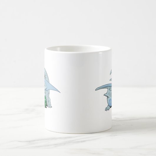 Drache des Weiß-D20 Kaffeetasse (Mittel)