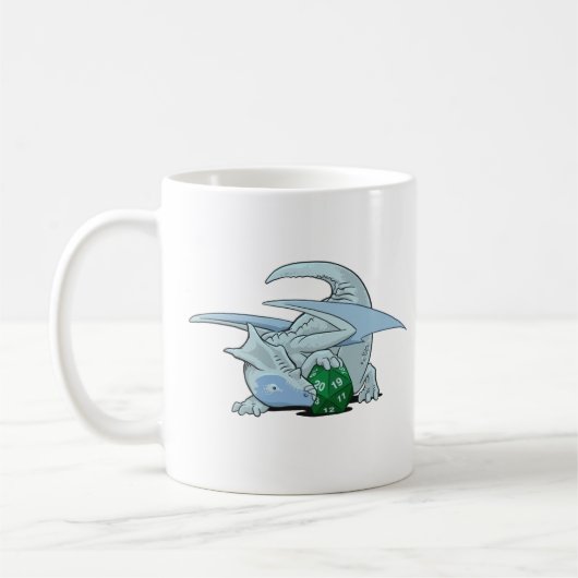 Drache des Weiß-D20 Kaffeetasse (Links)