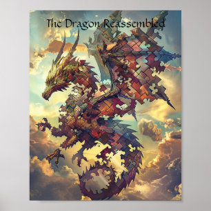 Drache des zerschmetterten Himmelspuzzles Poster